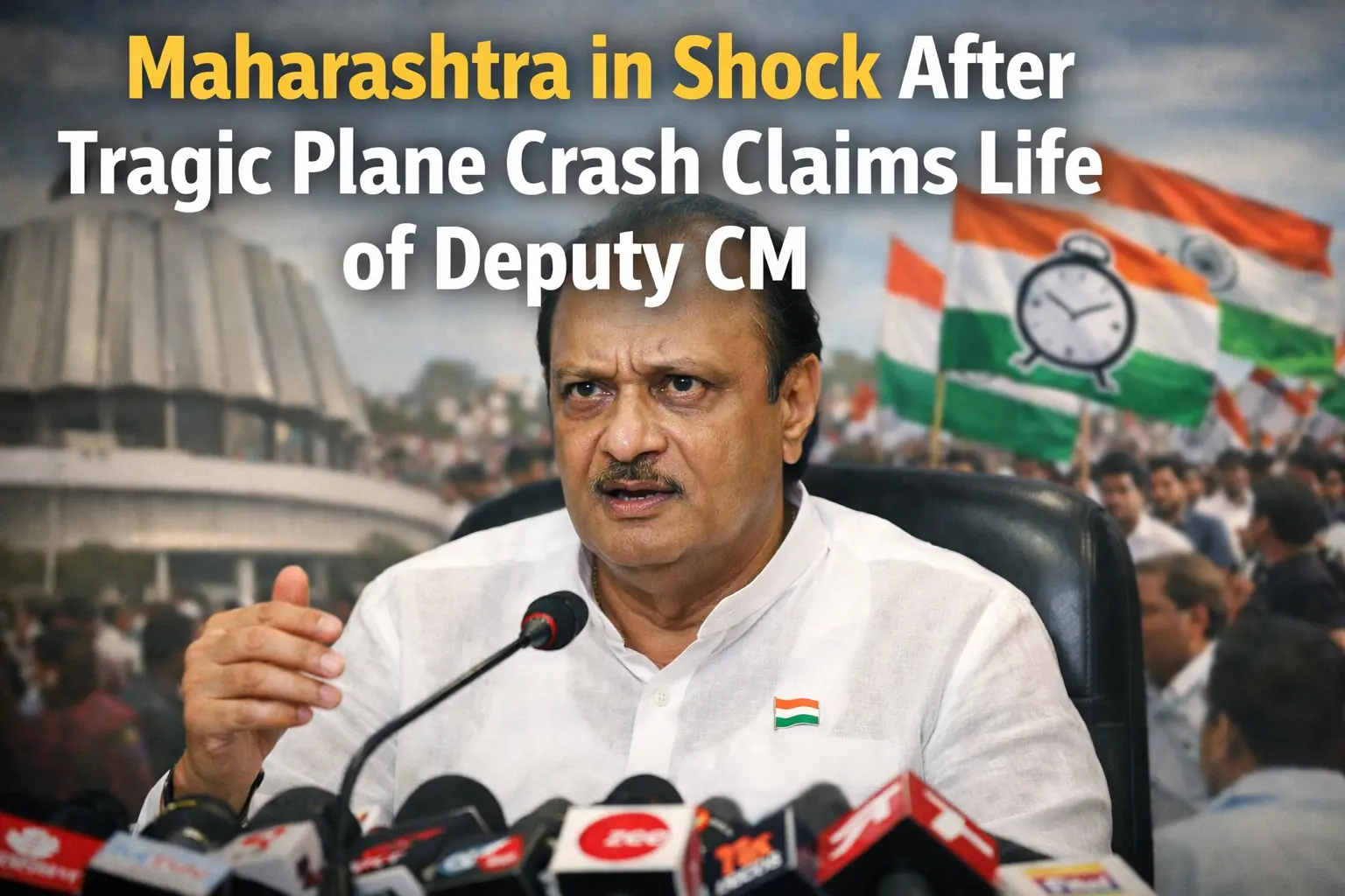 News Ajit Pawar: Maharashtra in Shock After Tragic Plane Crash Claims Life of Deputy CM