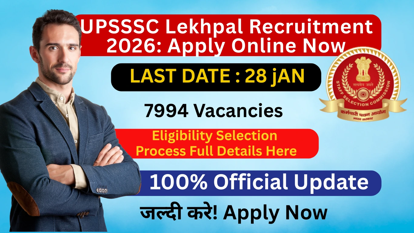 UPSSSC Lekhpal Recruitment 2026: 7994 Vacancies, Apply Online Now
