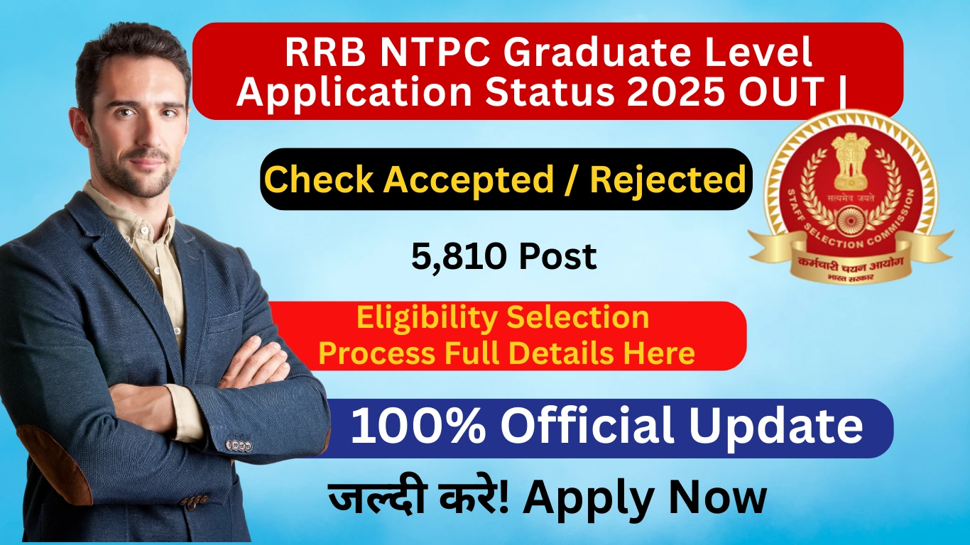 RRB NTPC Graduate Level Application Status 2025 OUT | Accepted / Rejected Check