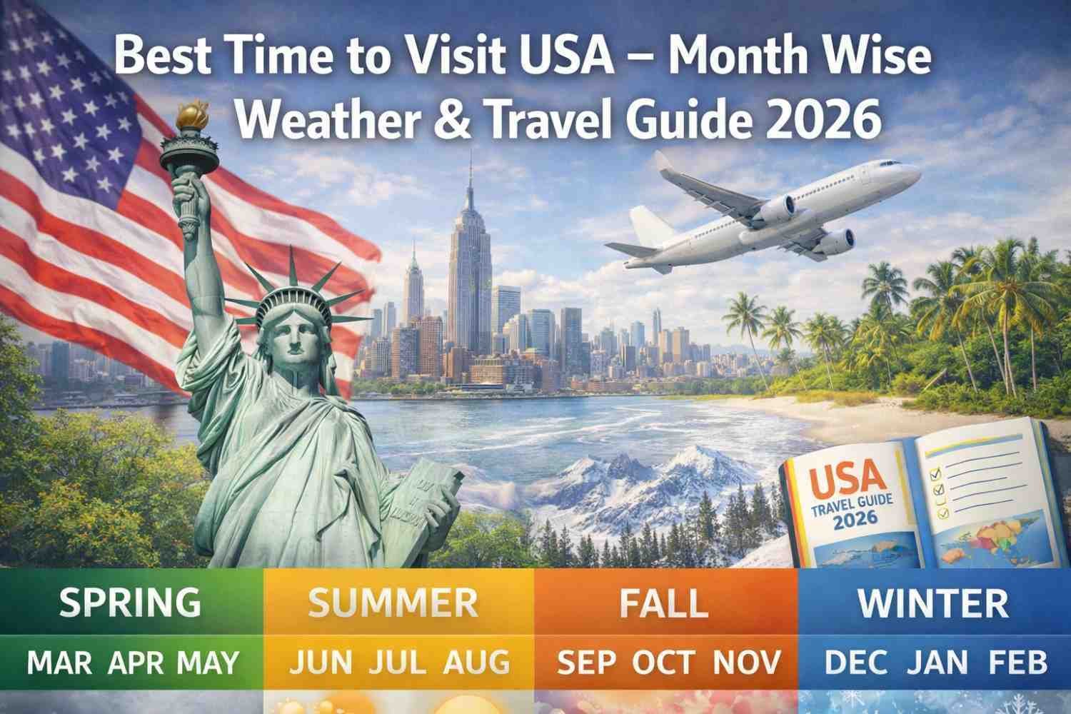 Best Time to Visit USA 2026 – Month Wise Weather, Cost & Travel Tips